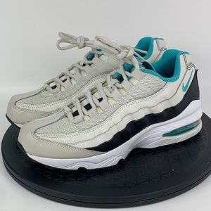 Nike Air Max 95 GS Light Bone/Teal Running Shoes 5348-012 Women's Size 6.5 (5Y)